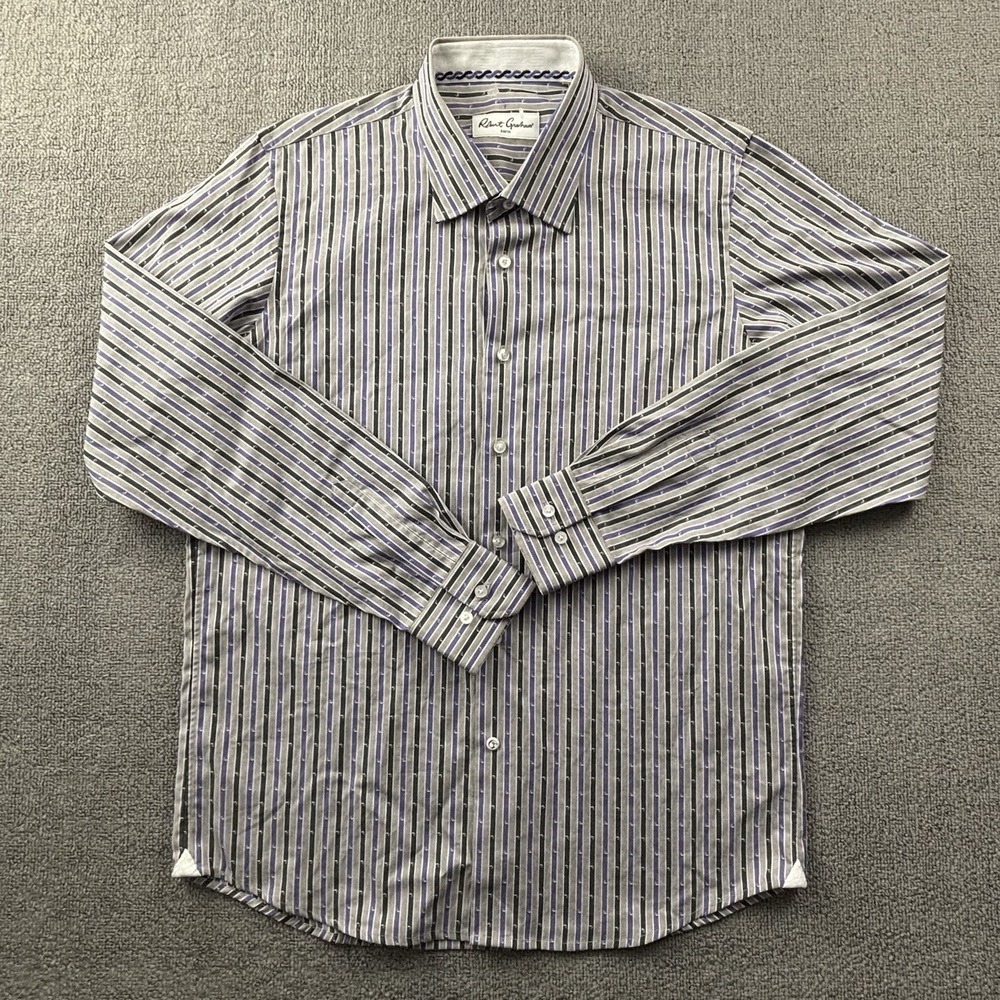 Robert Graham Shirt Adult Medium Button Up Long Sleeve Luxury Casual Men's